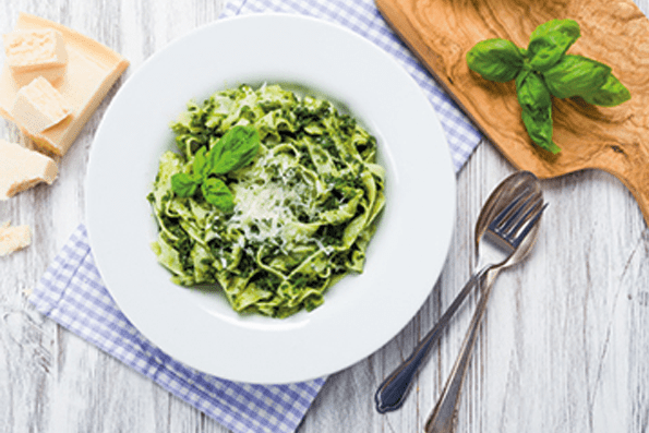 Tagliatelle au pesto genovese